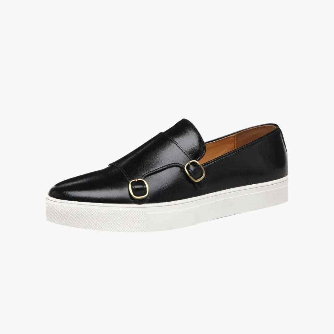 Herren Slip-On Loafer Braun Double Monk Schnalle