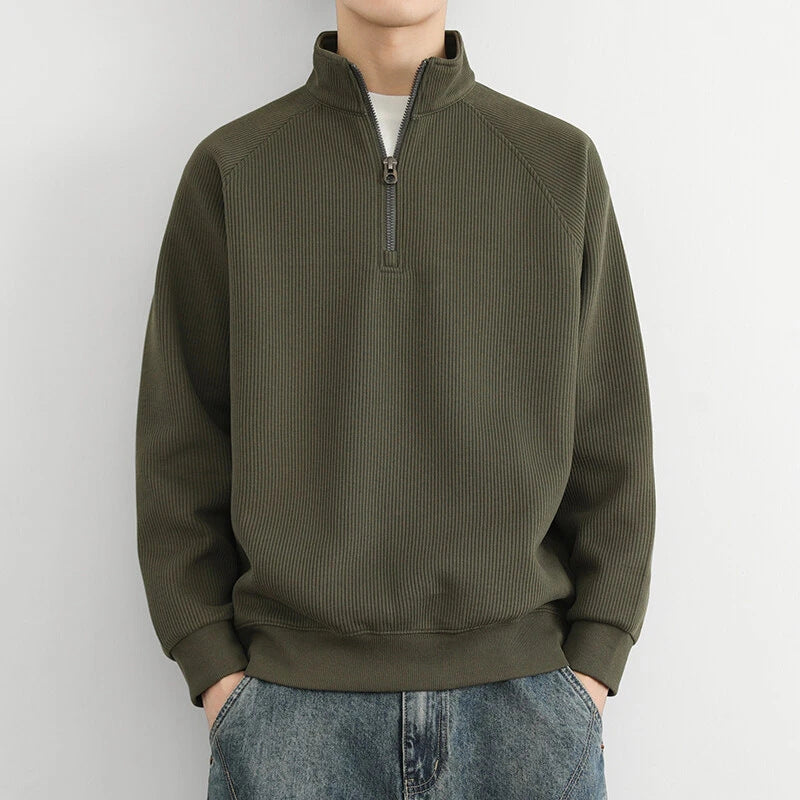 Herren Langarm-Sweatshirt Lässig Mit Reißverschluss - Norvielle