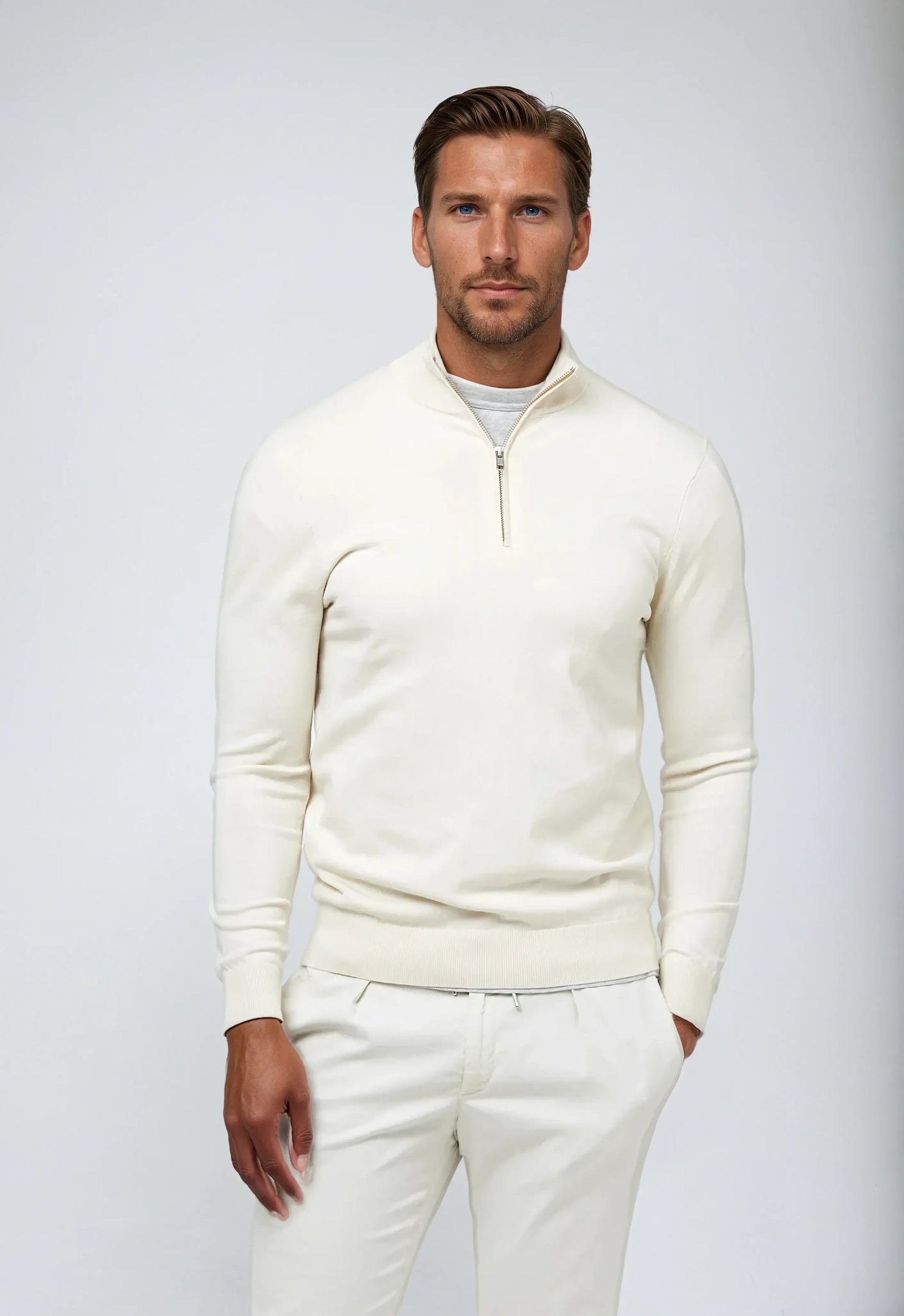 Herren Pullover Lässig Reißverschluss Kragen - Norvielle