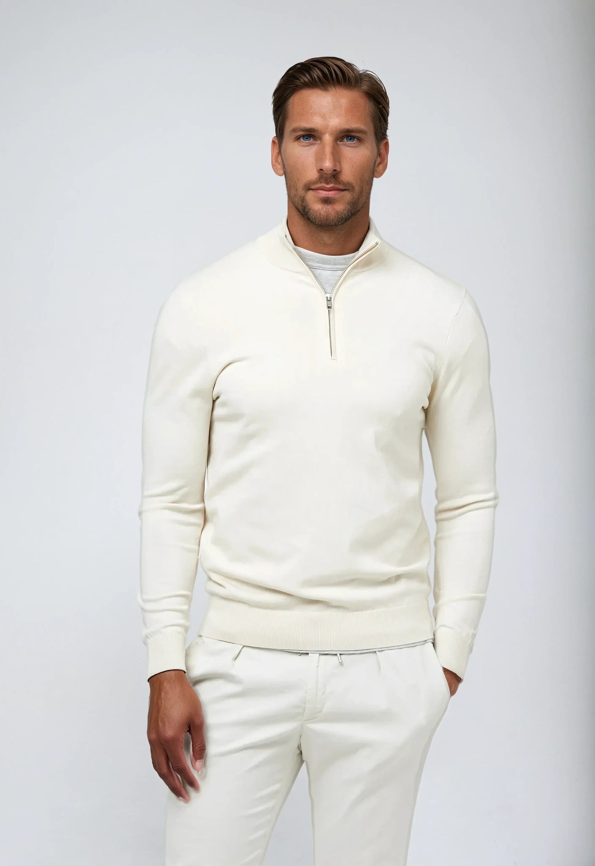 Herren Pullover Lässig Reißverschluss Kragen - Norvielle