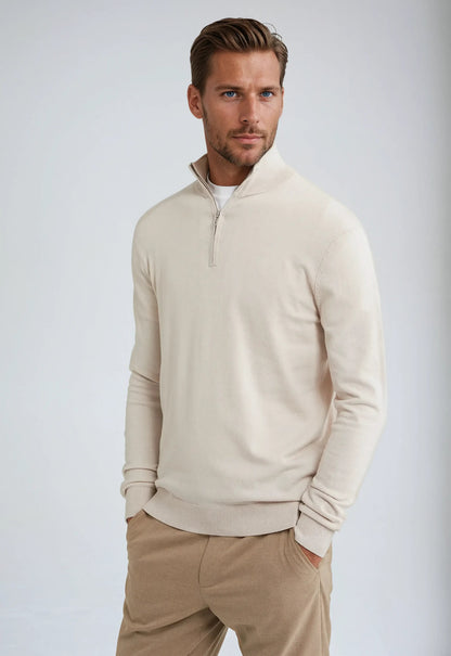 Herren Pullover Lässig Reißverschluss Kragen