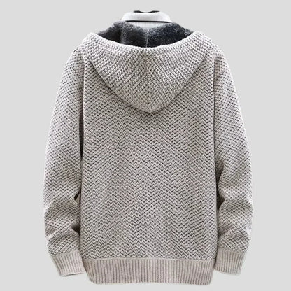 Damen Strickfleece Hoodie Warm Mit Reißverschluss - Norvielle