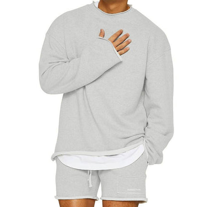Herren Sweatshirt Bequem Geschnittener Pullover Loungewear