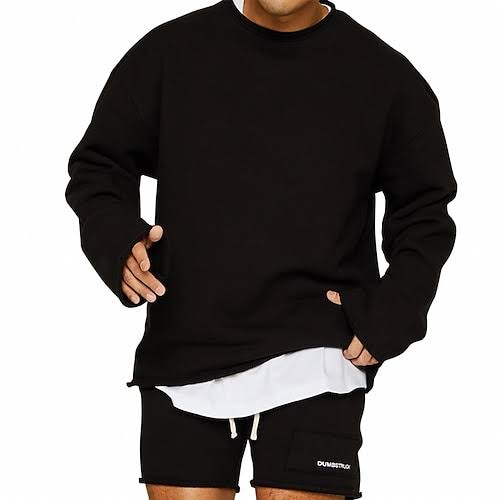 Herren Sweatshirt Bequem Geschnittener Pullover Loungewear