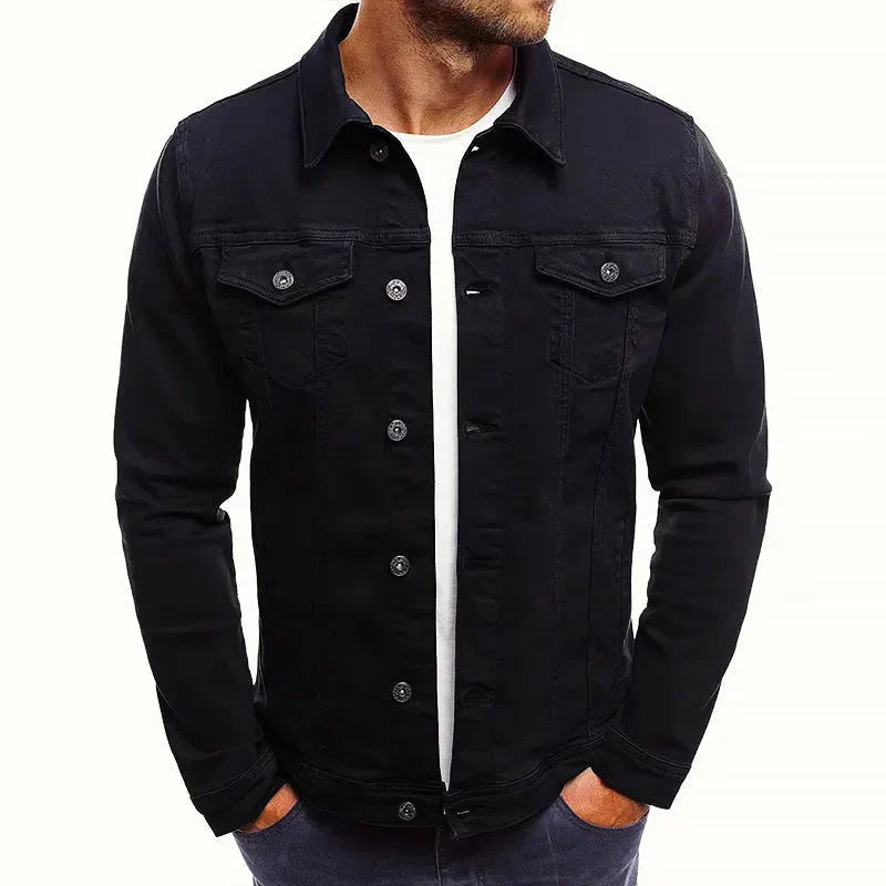 Damen Denimjacke Slim Fit Knöpfe