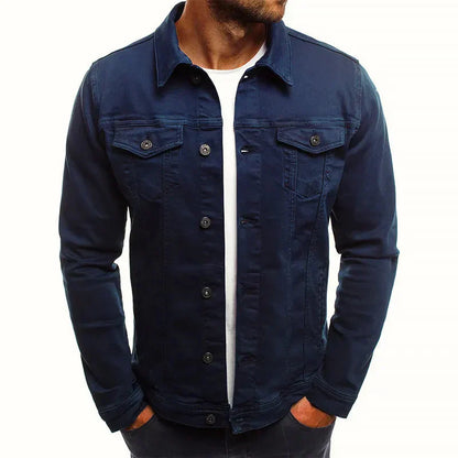 Damen Denimjacke Slim Fit Knöpfe