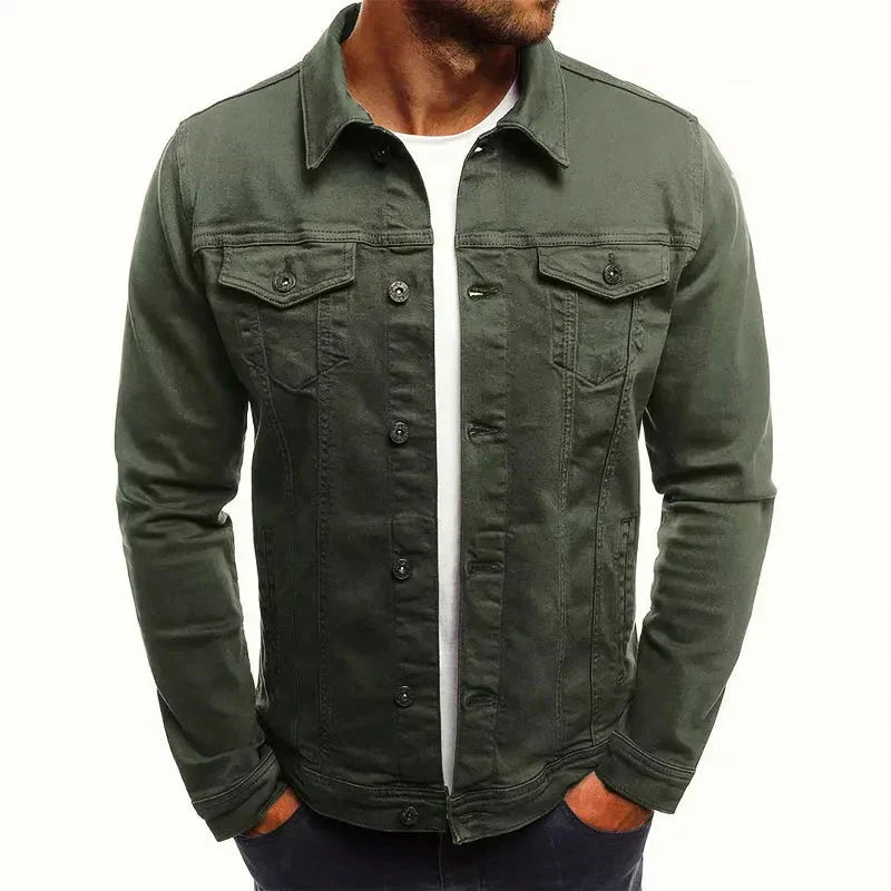 Damen Denimjacke Slim Fit Knöpfe