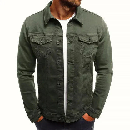 Damen Denimjacke Slim Fit Knöpfe