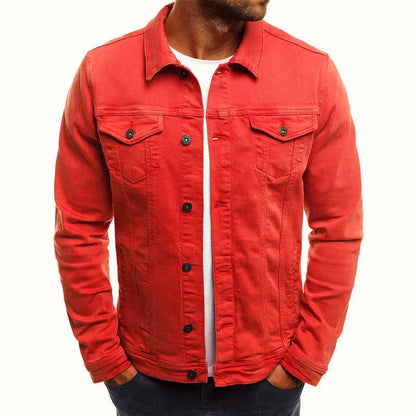 Damen Denimjacke Slim Fit Knöpfe