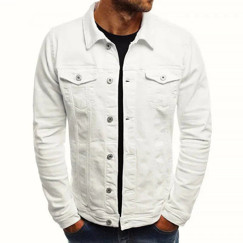 Damen Denimjacke Slim Fit Knöpfe