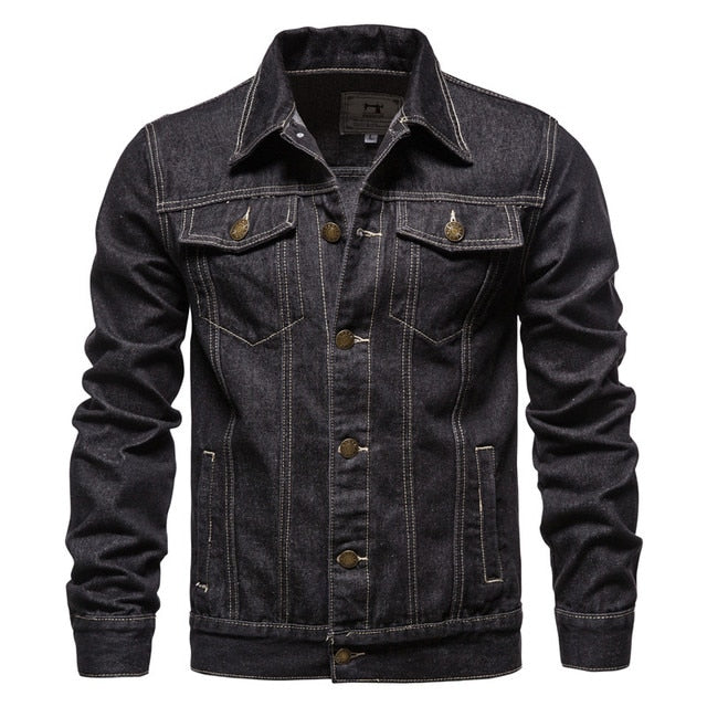 Herren Denimjacke Klassisch Lässig Blau - Norvielle