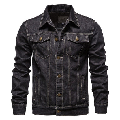 Herren Denimjacke Klassisch Lässig Blau - Norvielle