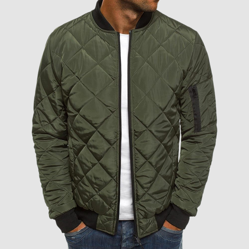 Herren Winterjacke Gesteppt Warm Isoliert