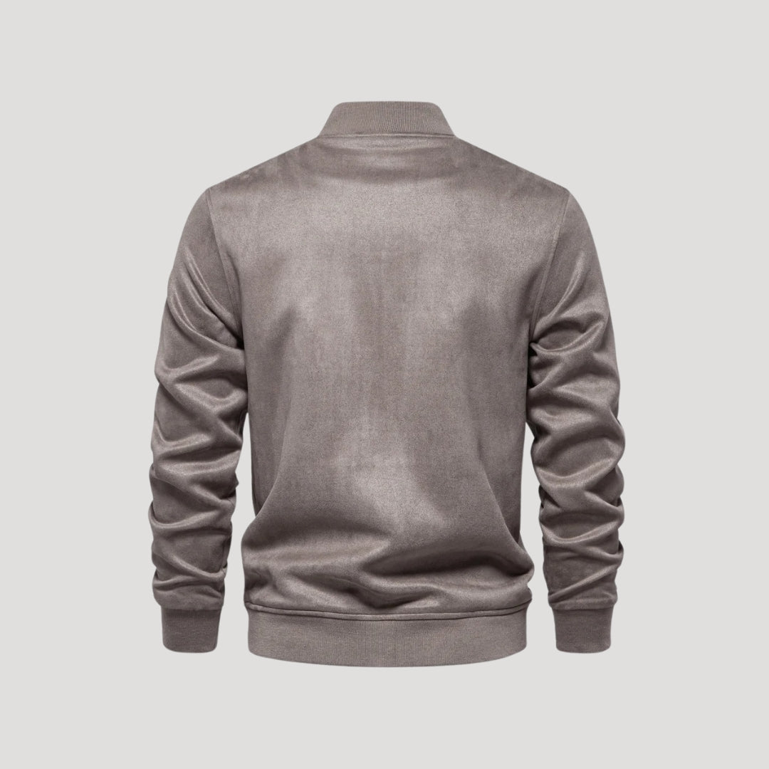 Herren Lederjacke Lässiger Winterbomber