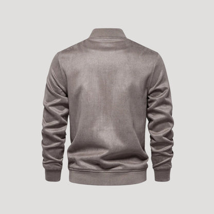 Herren Lederjacke Lässiger Winterbomber