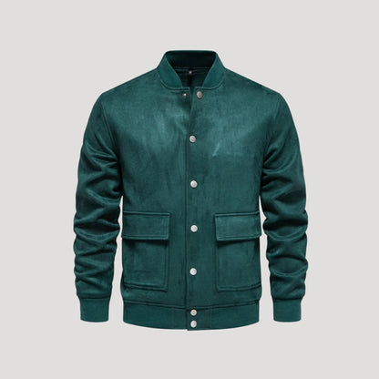 Herren Lederjacke Lässiger Winterbomber