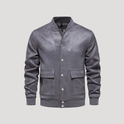 Herren Lederjacke Lässiger Winterbomber