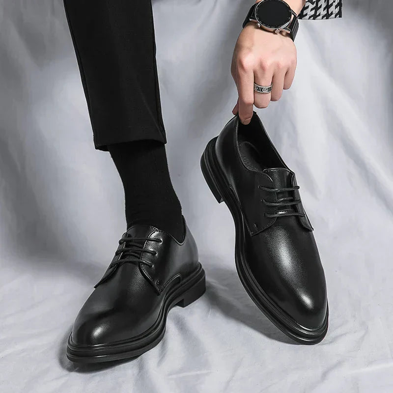 Herren Derby Schuhe Leder Glänzend