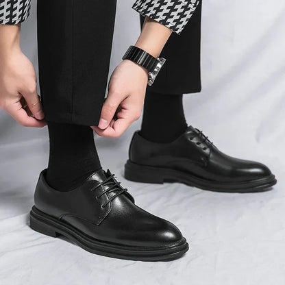 Herren Derby Schuhe Leder Glänzend