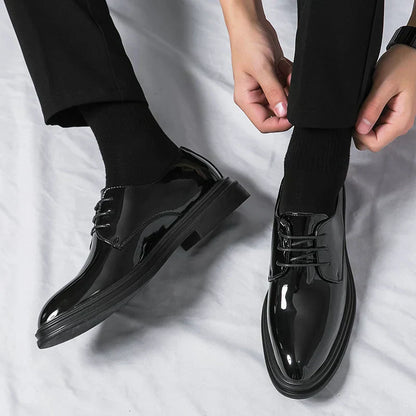 Herren Derby Schuhe Leder Glänzend