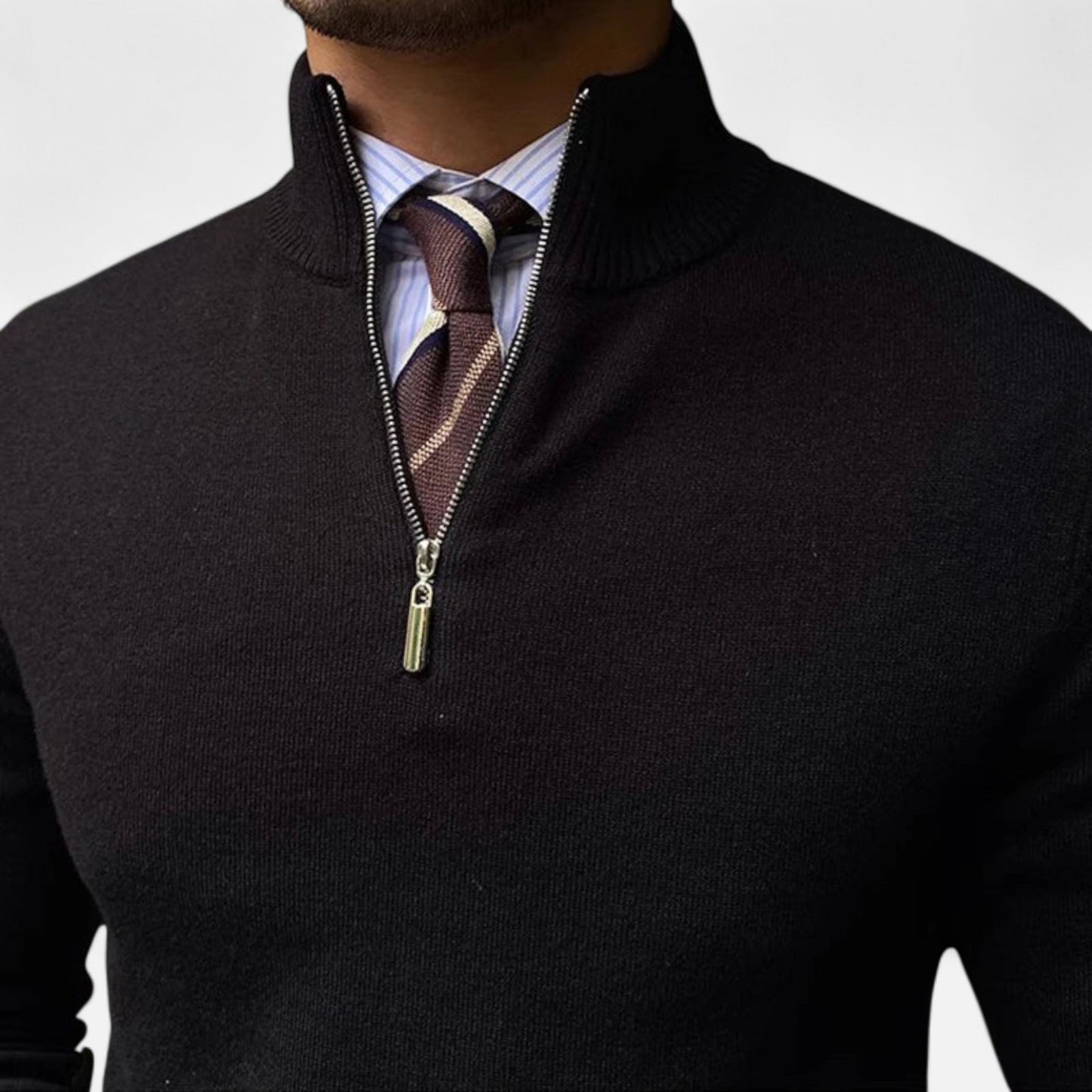 Herren Pullover Halbzipper Bequem Frühjahr