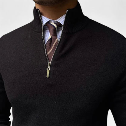 Herren Pullover Halbzipper Bequem Frühjahr