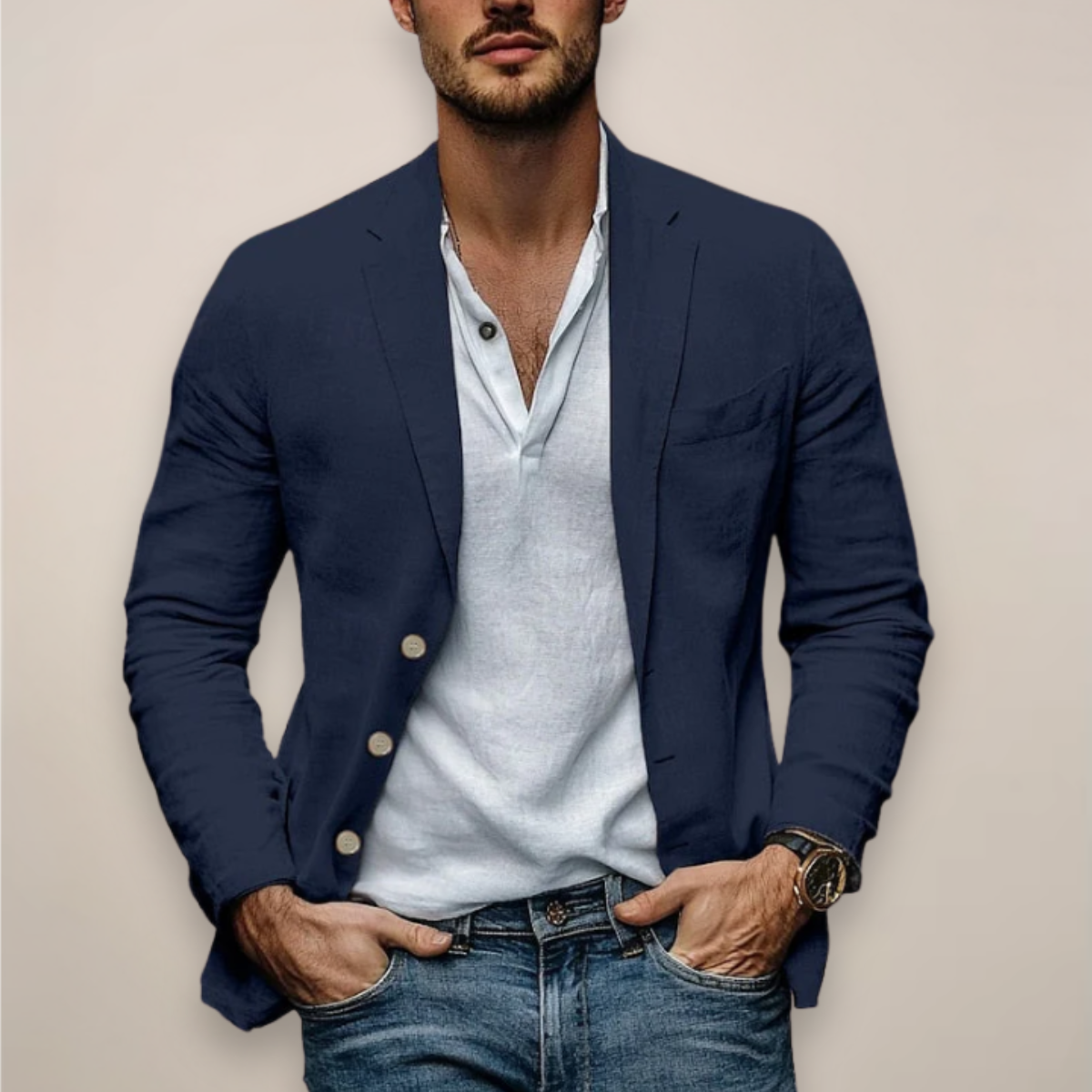 Herren Blazer Leicht Sommer Modern