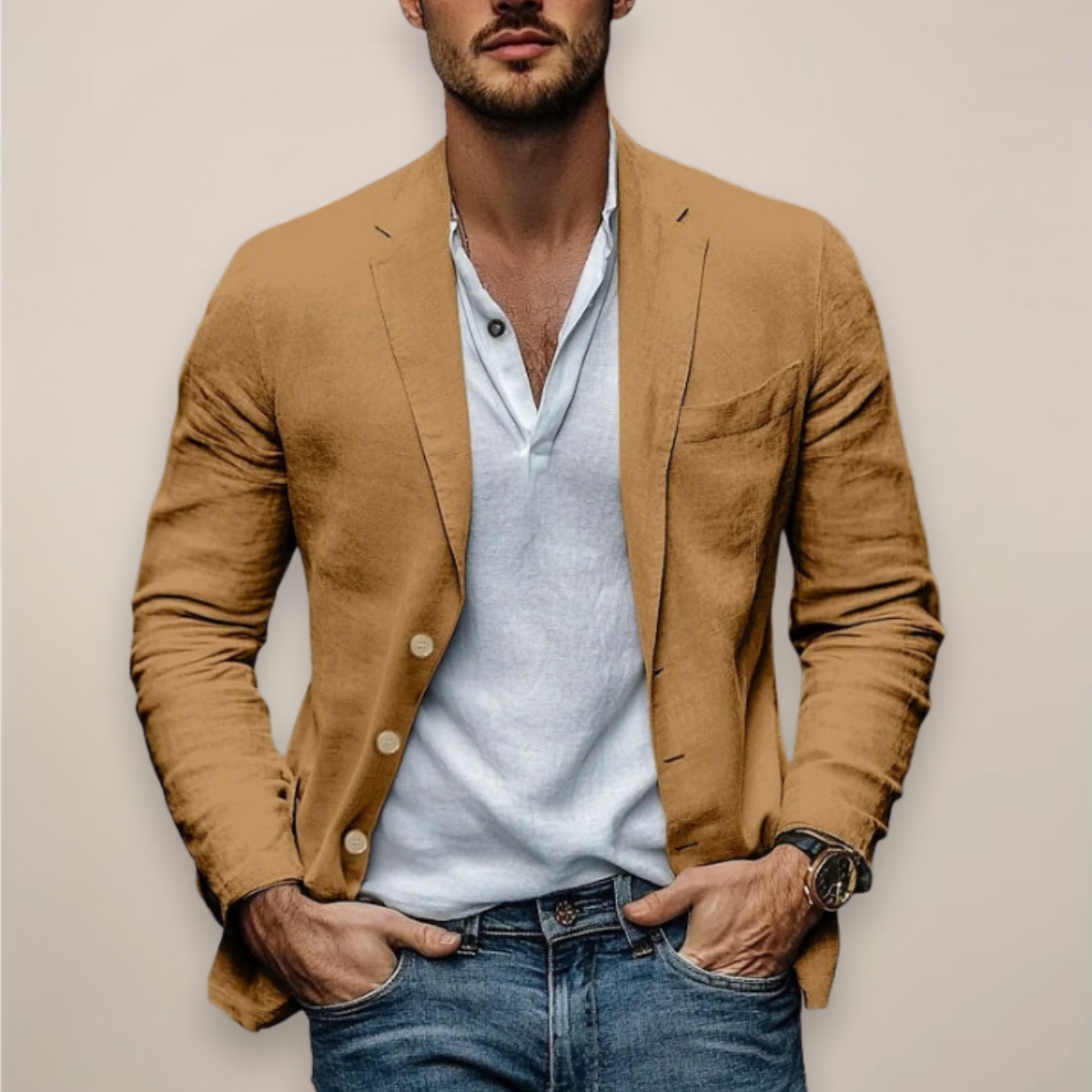 Herren Blazer Leicht Sommer Modern