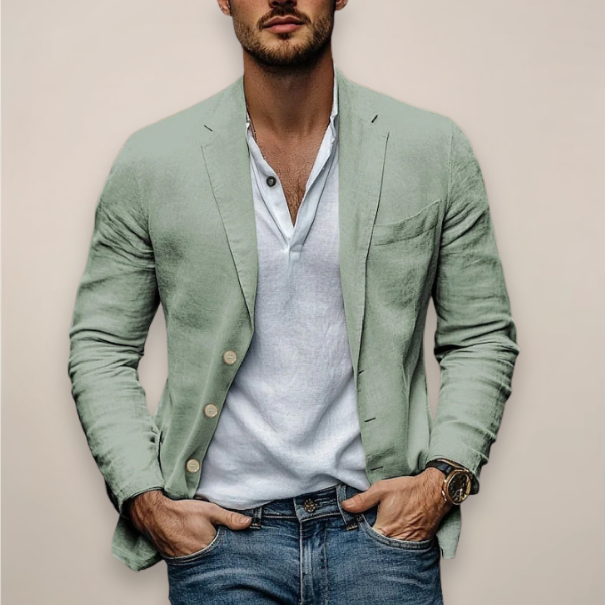 Herren Blazer Leicht Sommer Modern