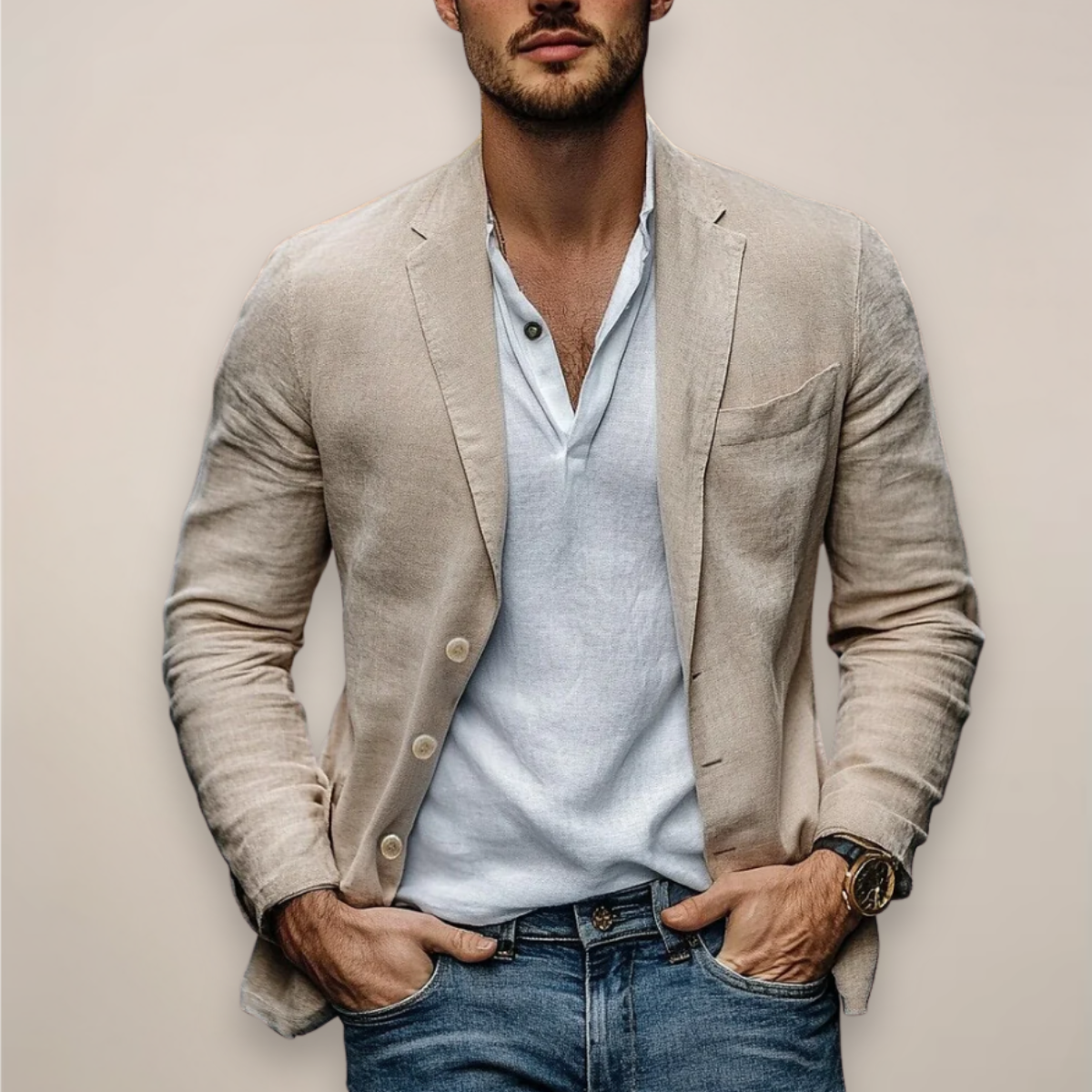 Herren Blazer Leicht Sommer Modern - Norvielle