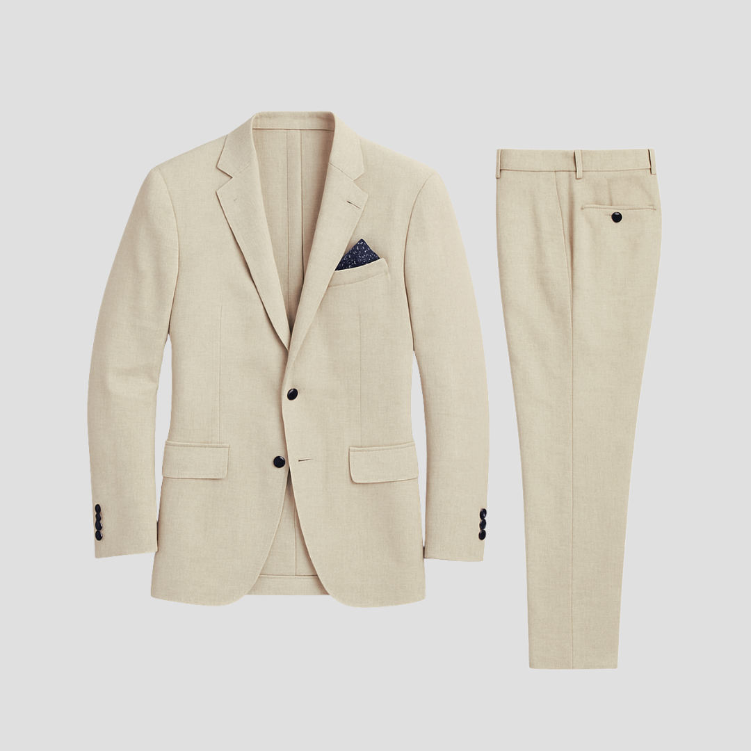 Herren 3-teiliger Karierter Anzug Modern Frühling