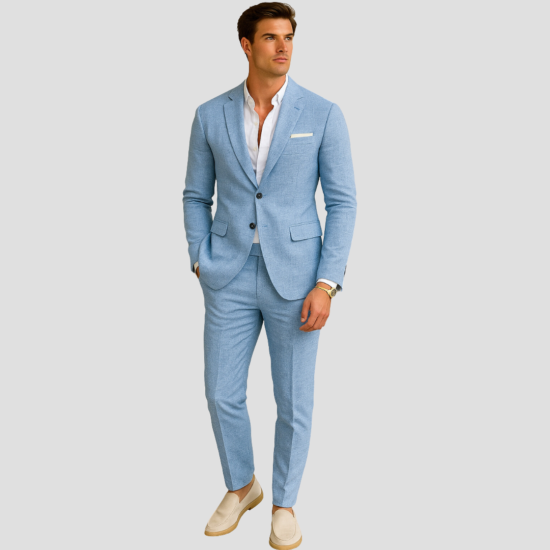 Herren 3-teiliger Karierter Anzug Modern Frühling