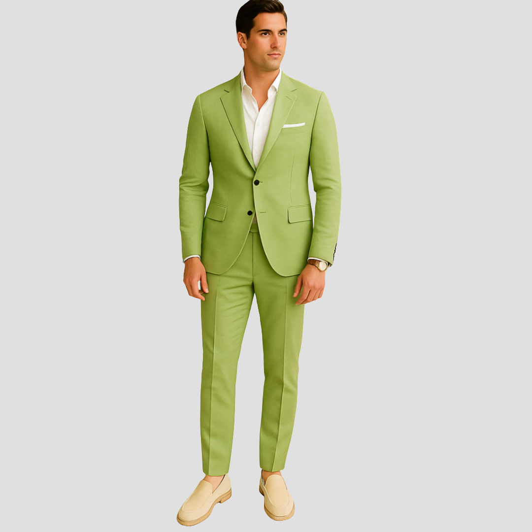 Herren 3-teiliger Karierter Anzug Modern Frühling