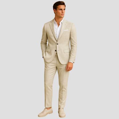 Herren 3-teiliger Karierter Anzug Modern Frühling - Norvielle