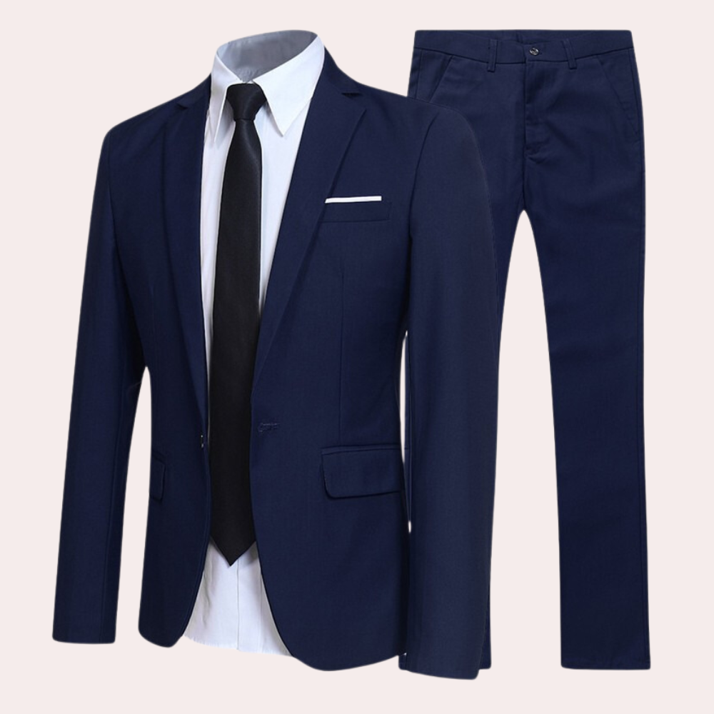 Herren Anzug Slim Fit Zweiknopf