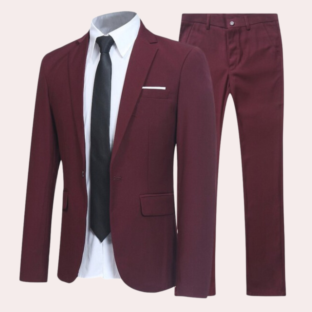 Herren Anzug Slim Fit Zweiknopf