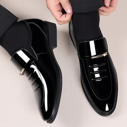 Herren Slip-On Schuhe Elegantes Leder Braun