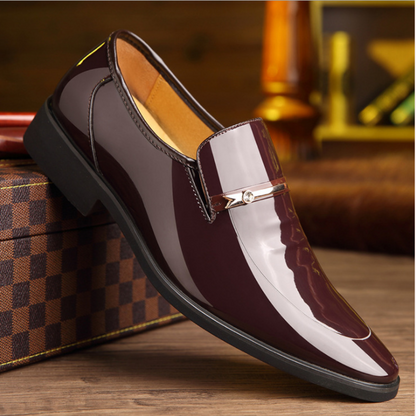 Herren Slip-On Schuhe Elegantes Leder Braun