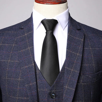 Herren Karierter Anzug Slim Fit Frühlingsanzug