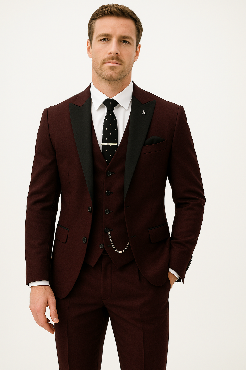 Herren Anzug Set 3-teilig Leicht Elegant - Norvielle