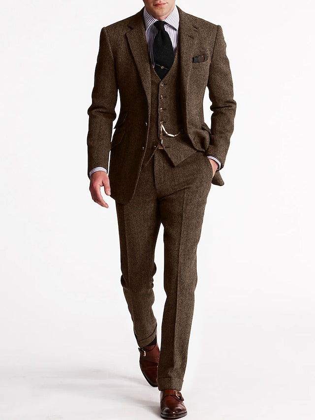 Herren Smokinganzug 3-teilig Formal