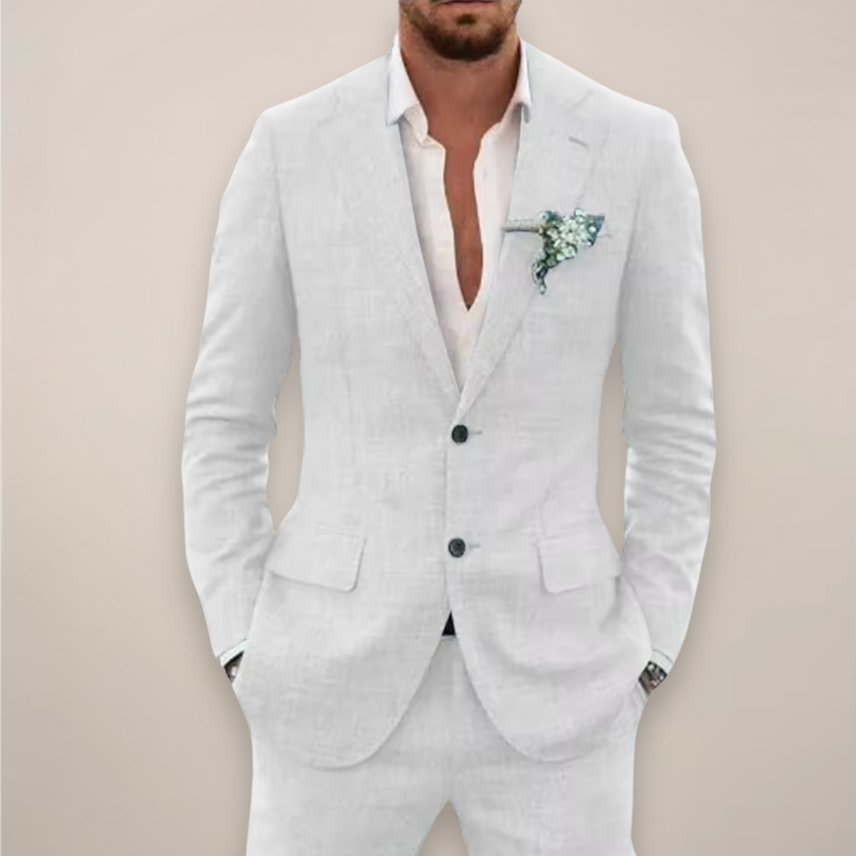 Herren Anzug 2-teilig Slim Fit Modern