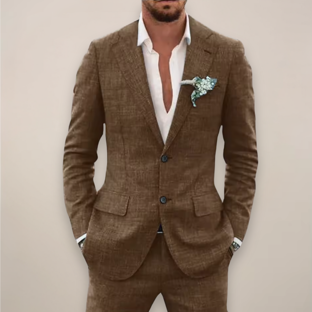 Herren Anzug 2-teilig Slim Fit Modern