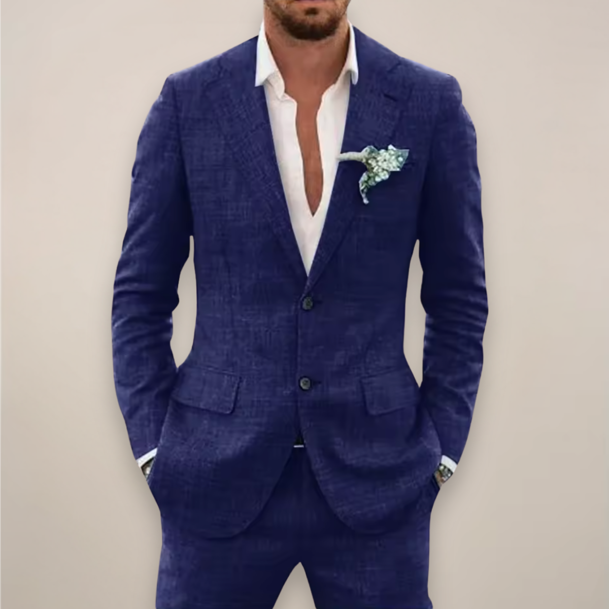 Herren Anzug 2-teilig Slim Fit Modern - Norvielle