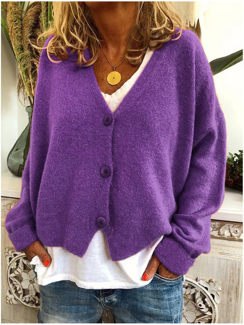 Damen Strickjacke Langärmlig Modern