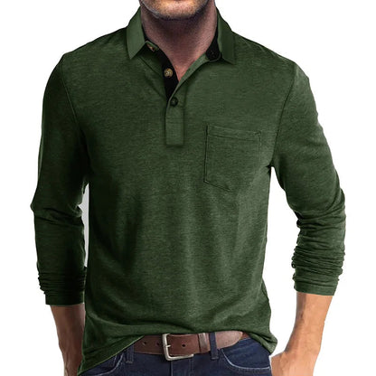 Herren Langarmhemd Slim Fit Klassisch
