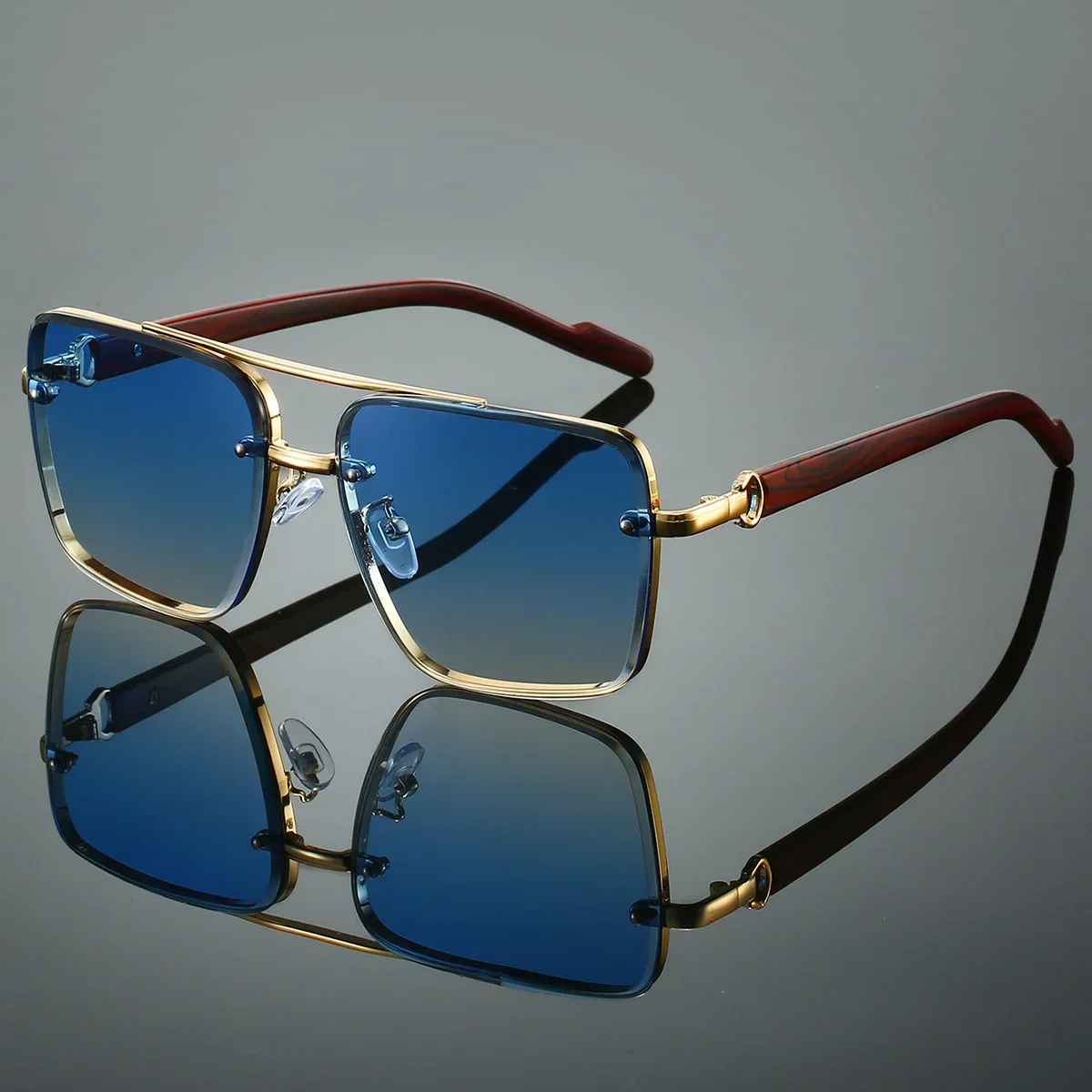 Herren Pilotenbrille Echtleder