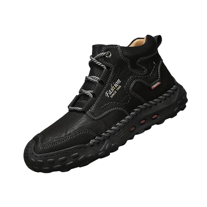Herren Orthopädische Stiefel Elegant Leder Schwarz - Norvielle