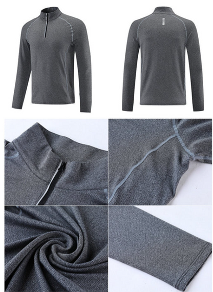 Herren Funktionsshirt Atmungsaktiv Reißverschluss