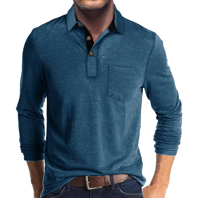 Herren Langarmhemd Slim Fit Klassisch